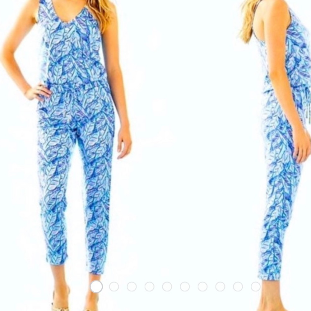Lilly Pulitzer Paulina jumpsuit let’s mango xs